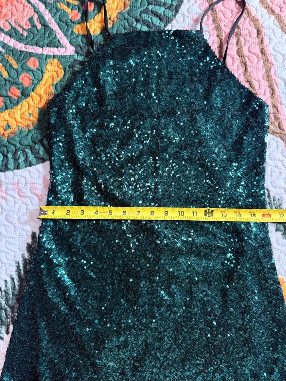 Lulu's Glam Sequin Mini Dress with Spaghetti Straps - Picture 6 of 8